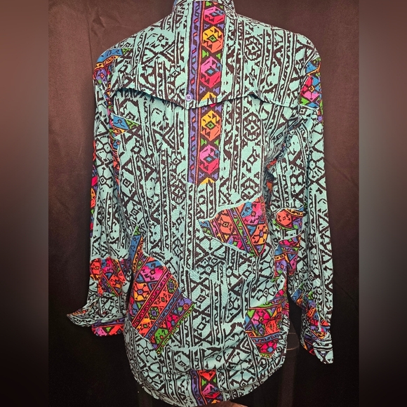 Western, vintage, retro, colorful, wrangler, cowboy, casual, festival, rodeos - Picture 4 of 8